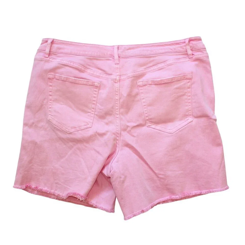 Candace Cameron Bure Pink women's short Size 16 summer high waist Distressed